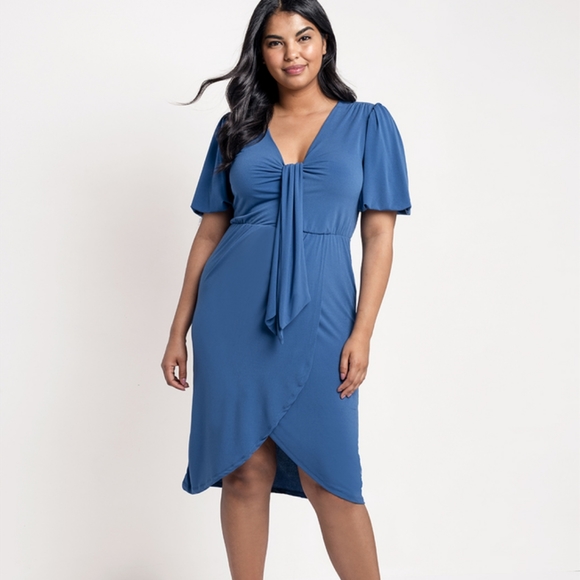 Eloquii Dresses & Skirts - Eloquii Blue Midi Dress